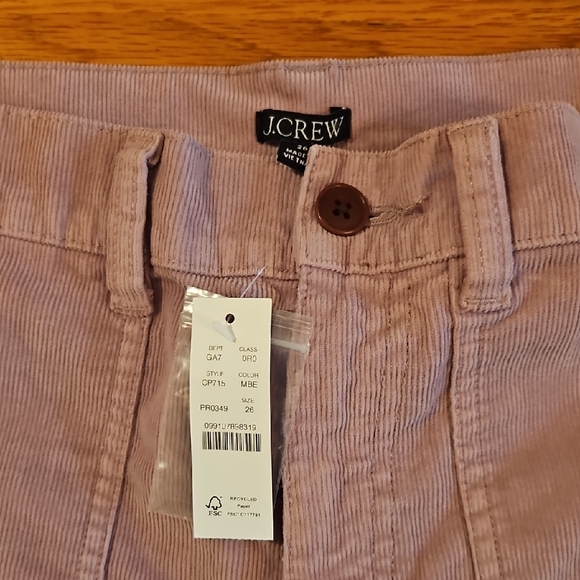✨️J. Crew Mauve Corduroy Trousers - Picture 2 of 3